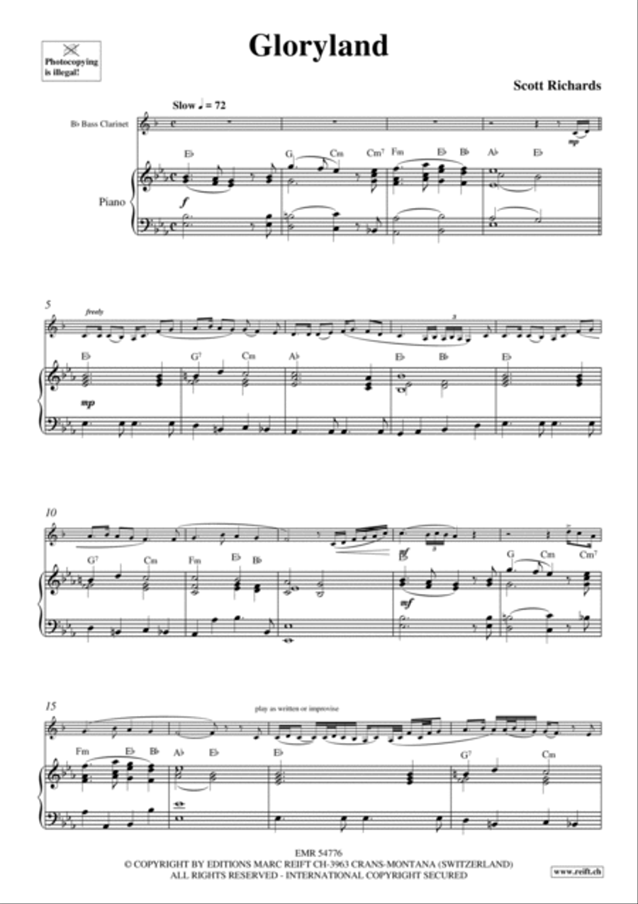 Gloryland Gloryland Bass Clarinet scores gallery preview page 3