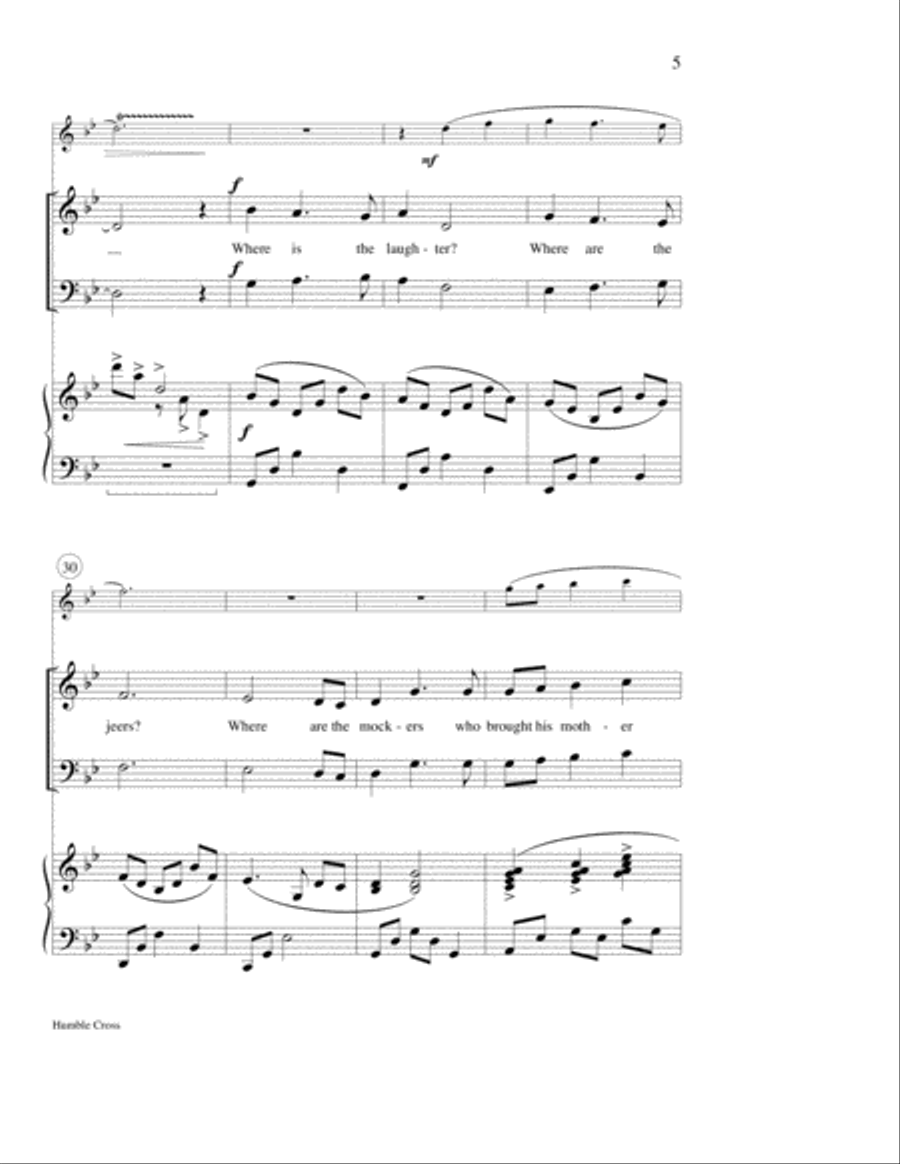 Humble Cross 4-Part scores gallery preview page 4