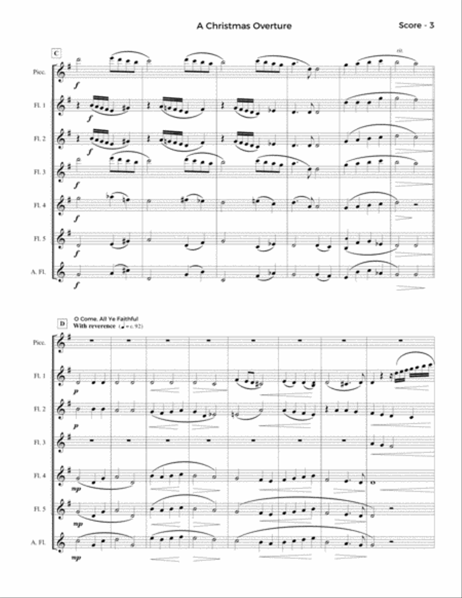 A Christmas Overture Woodwind Ensemble scores gallery preview page 5