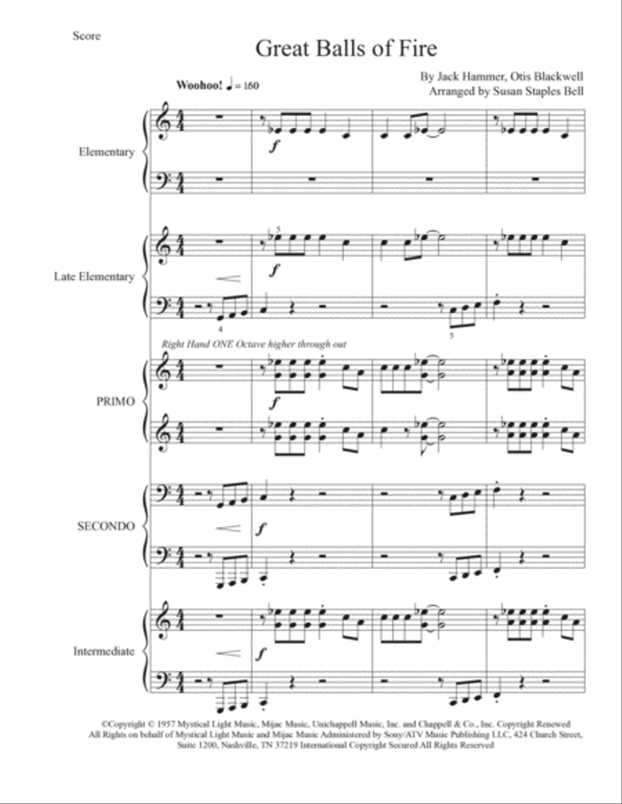 Great Balls Of Fire Piano Method scores gallery preview page 2
