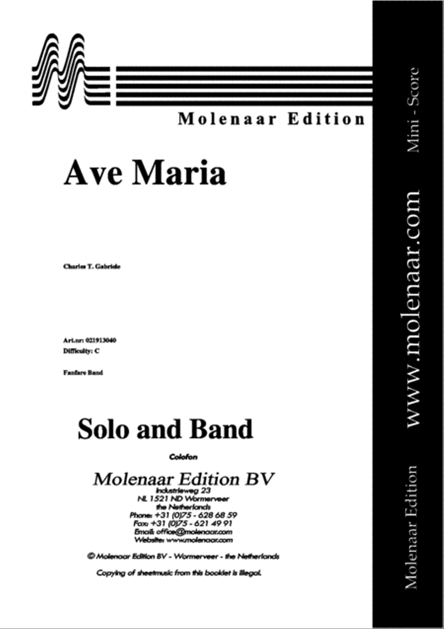 Ave Maria Ave Maria Fanfare Band scores gallery preview page 2