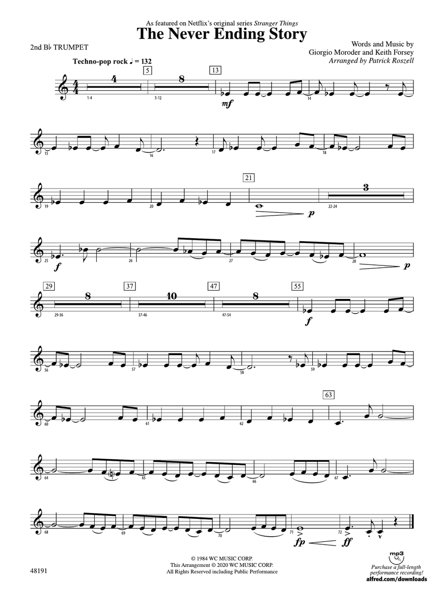 The Never Ending Story: 2nd B-flat Trumpet