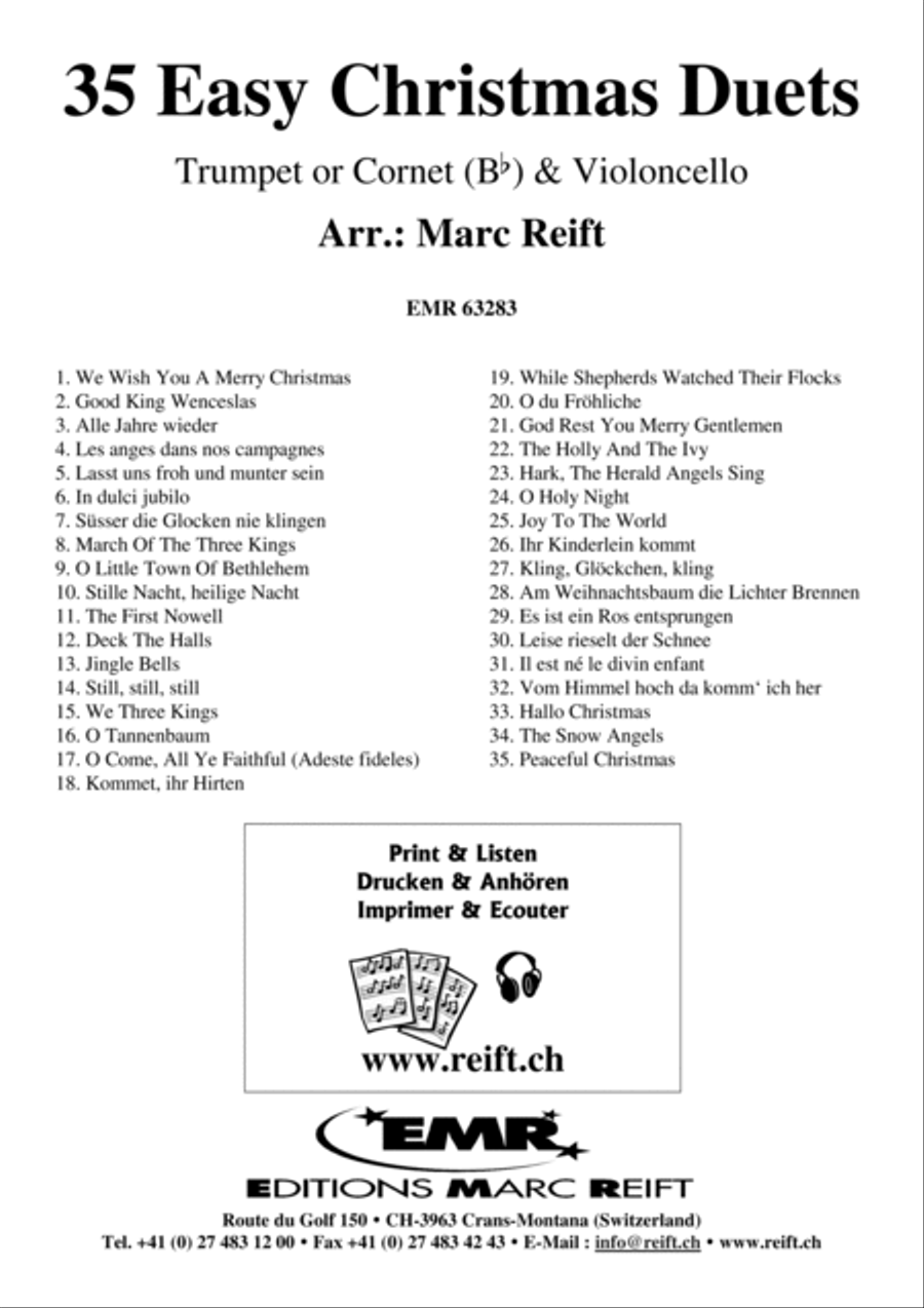35 Easy Christmas Duets Cornet scores gallery preview page 2