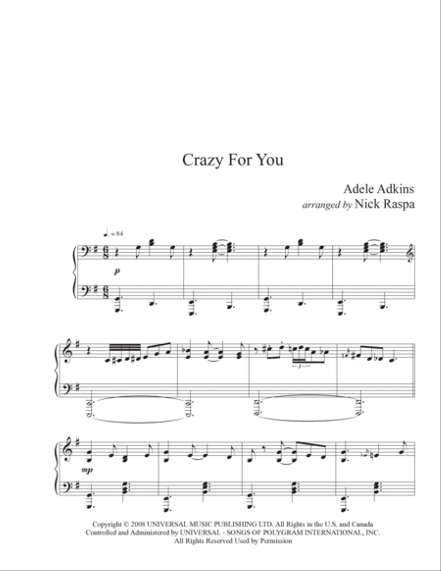 Crazy For You Crazy For You Piano Solo scores gallery preview page 4