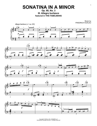 Book cover for Allegro Burlesco, Sonatina In A Minor, Op. 88, No. 3