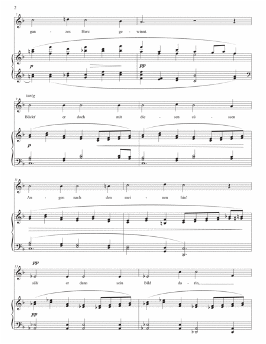 WOLF: Ach, des Knaben Augen (transposed to F major) Voice scores gallery preview page 3