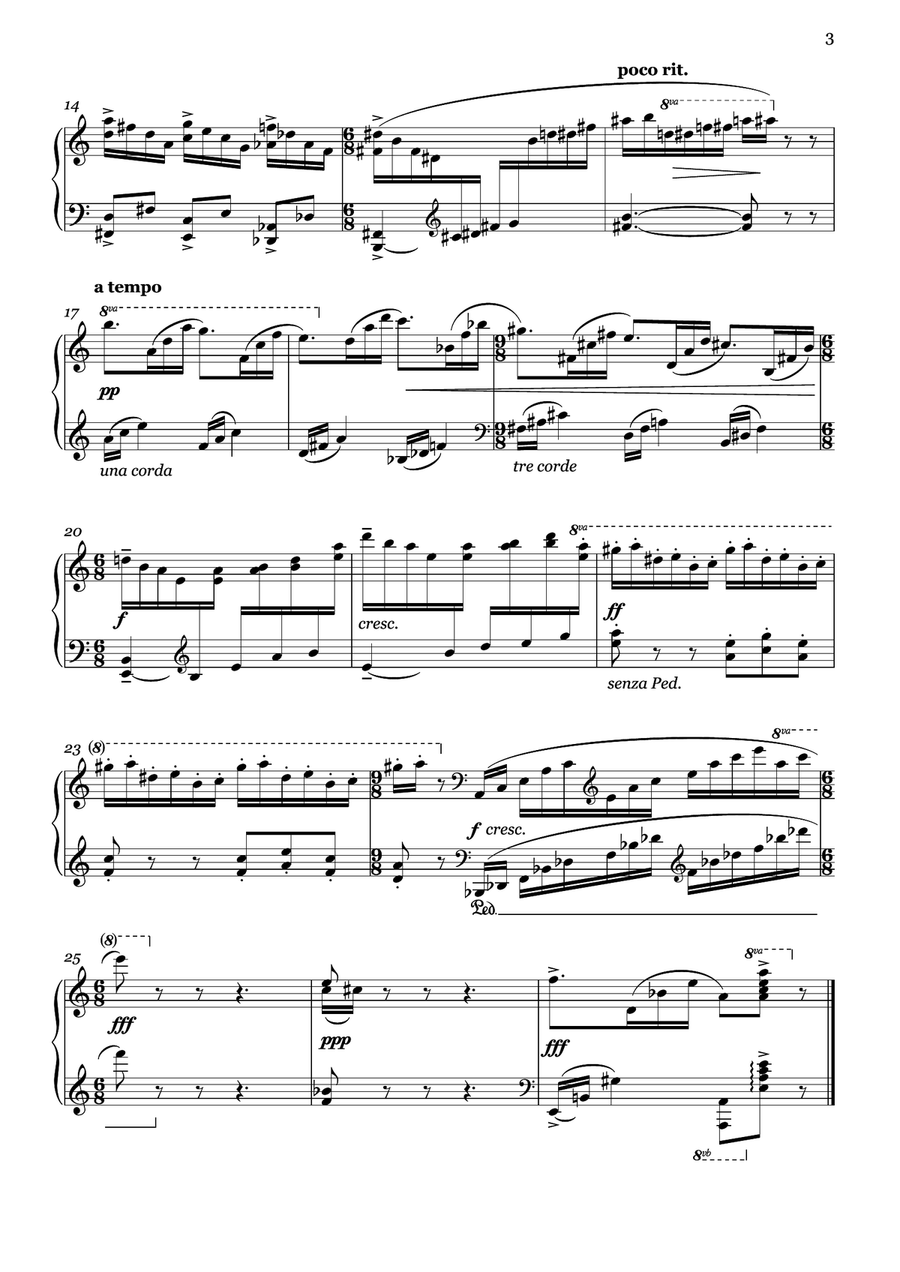 Twelve or Thirteen Preludes for Piano Solo, Set Two (minor keys) Piano Solo scores gallery preview page 3