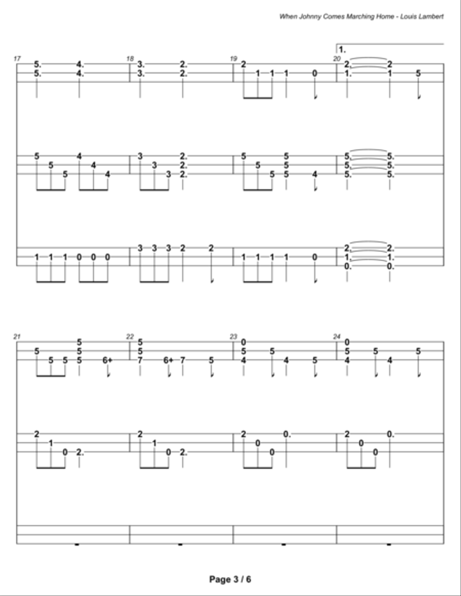 When Johnny Comes Marching Home (ensemble) Small Ensemble scores gallery preview page 5