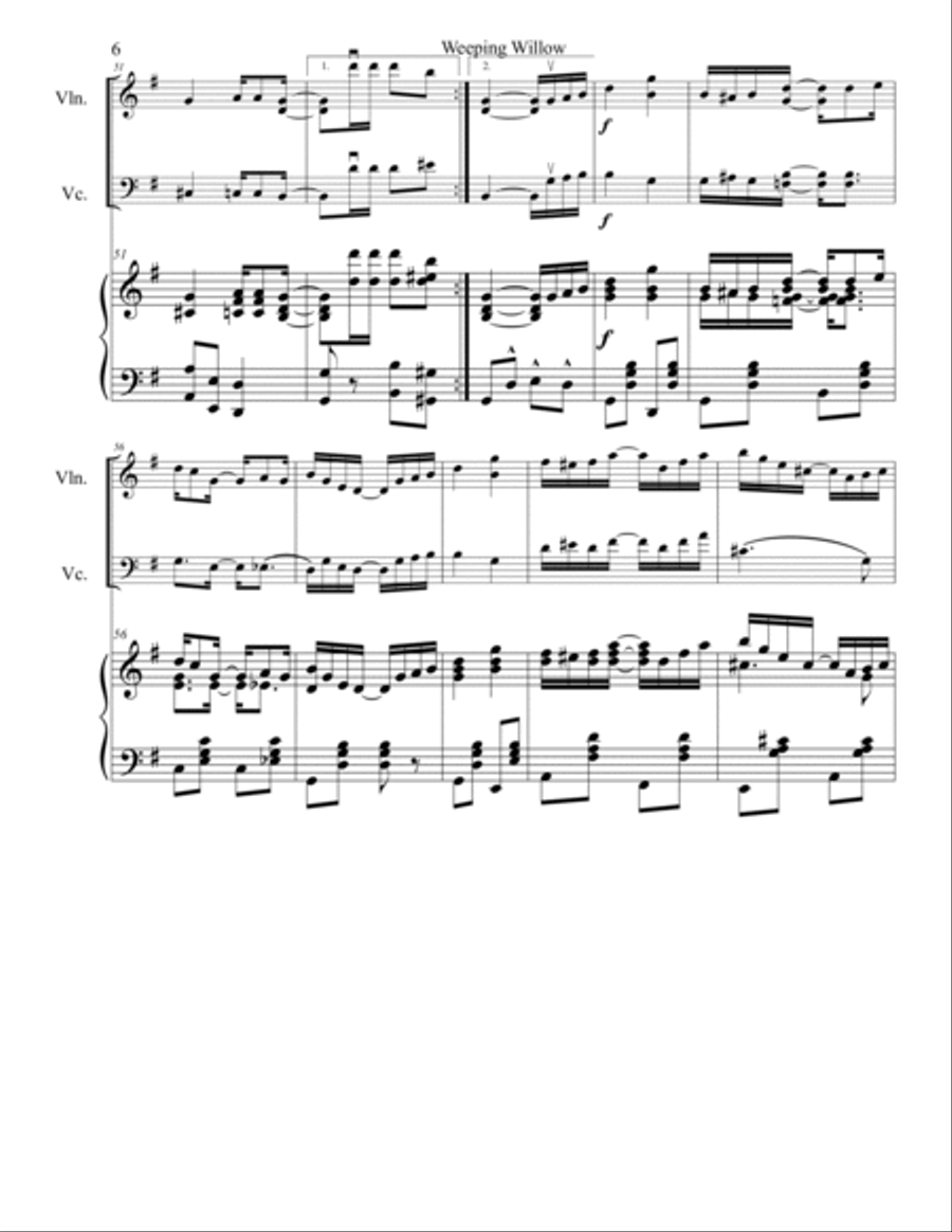 Weeping Willow Piano Trio Piano Trio scores gallery preview page 6