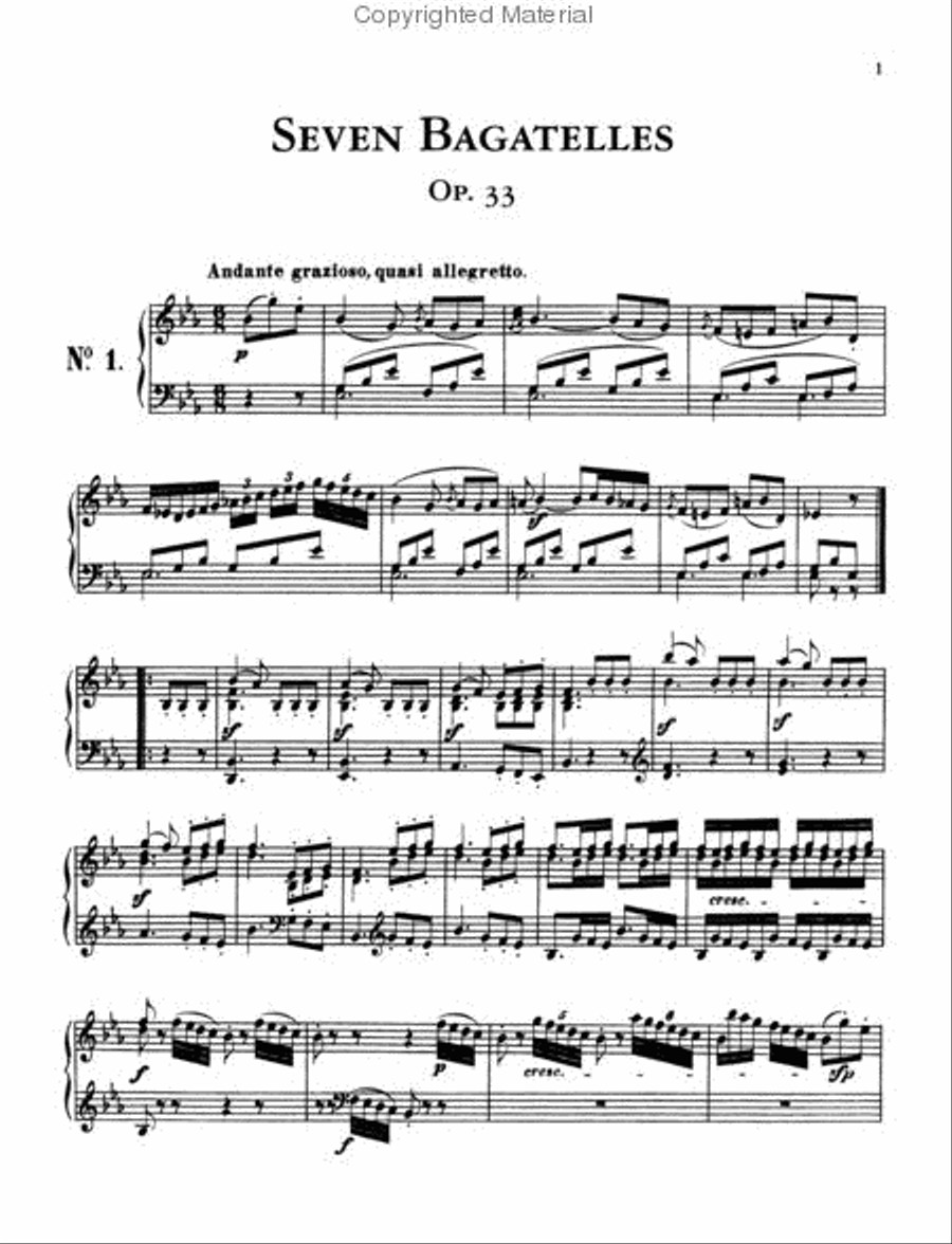 Complete Bagatelles for Piano Piano Solo scores gallery preview page 2