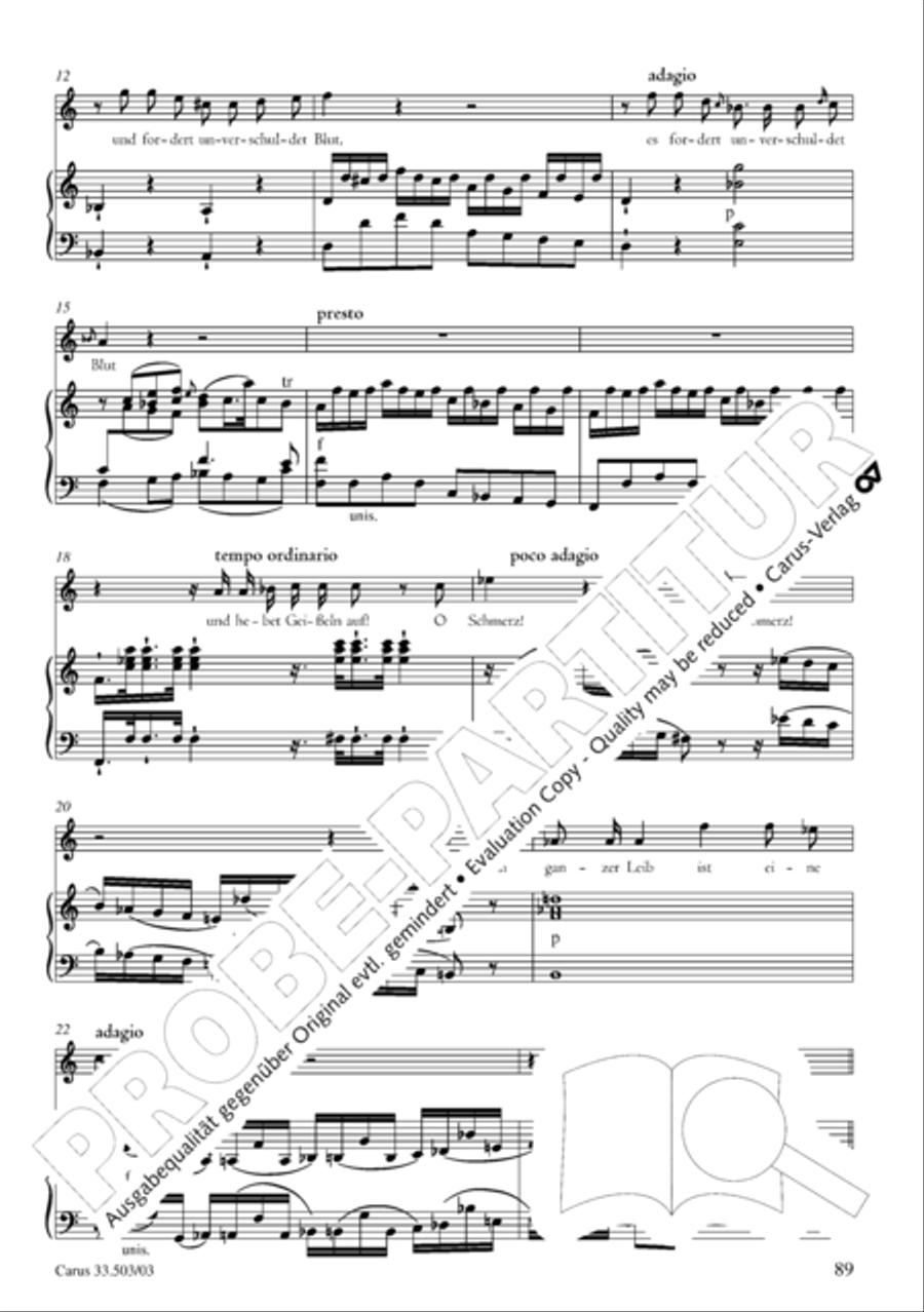 Passion according to St. Matthew (Passions-Musik nach dem Evangelisten Matthaus) SSATB scores gallery preview page 90