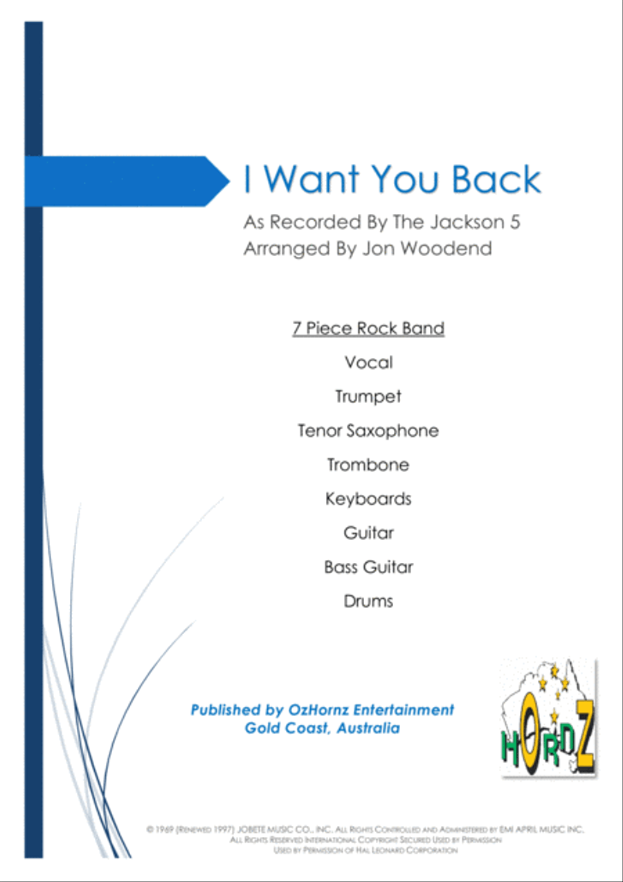 I Want You Back Jazz Ensemble scores gallery preview page 1