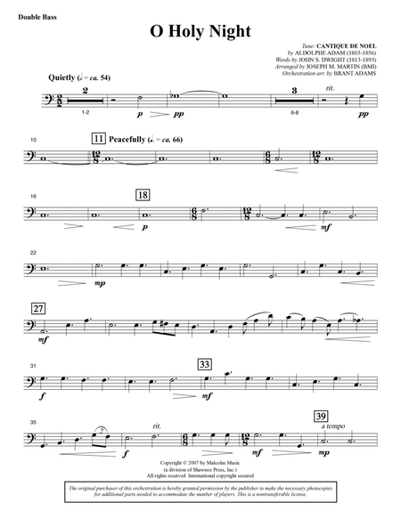 O Holy Night (from Carols For Choir And Congregation) - Double Bass