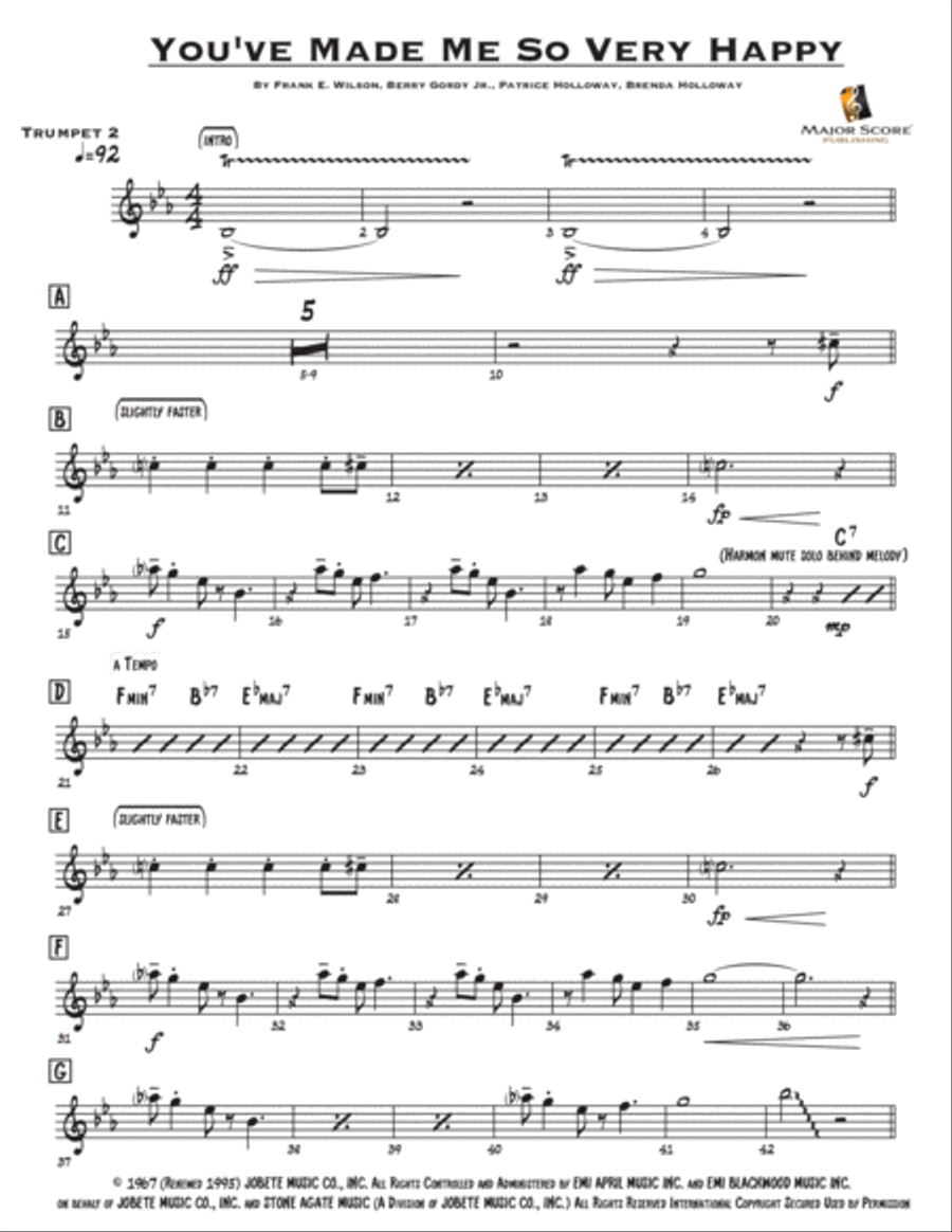 You've Made Me So Very Happy Tenor Saxophone scores gallery preview page 4