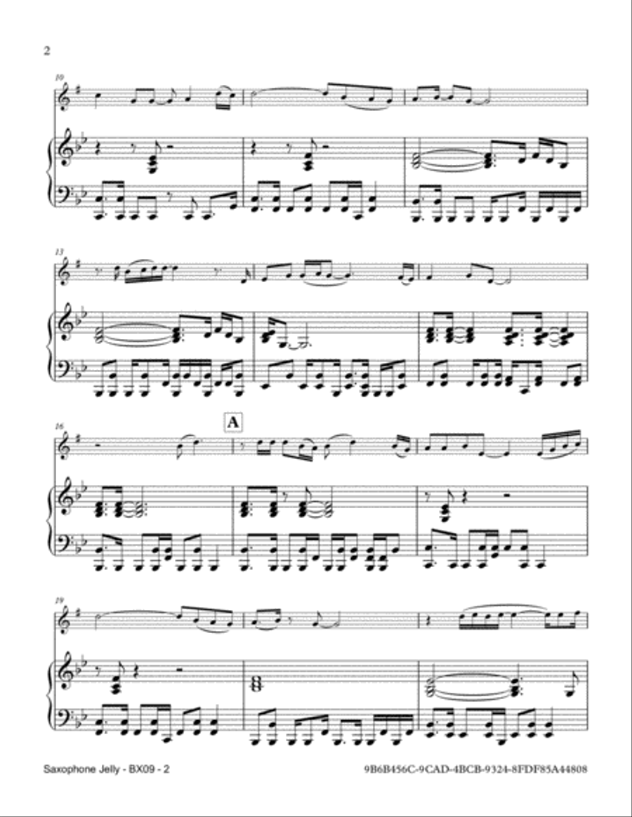 Saxophone Jelly Baritone Saxophone scores gallery preview page 2