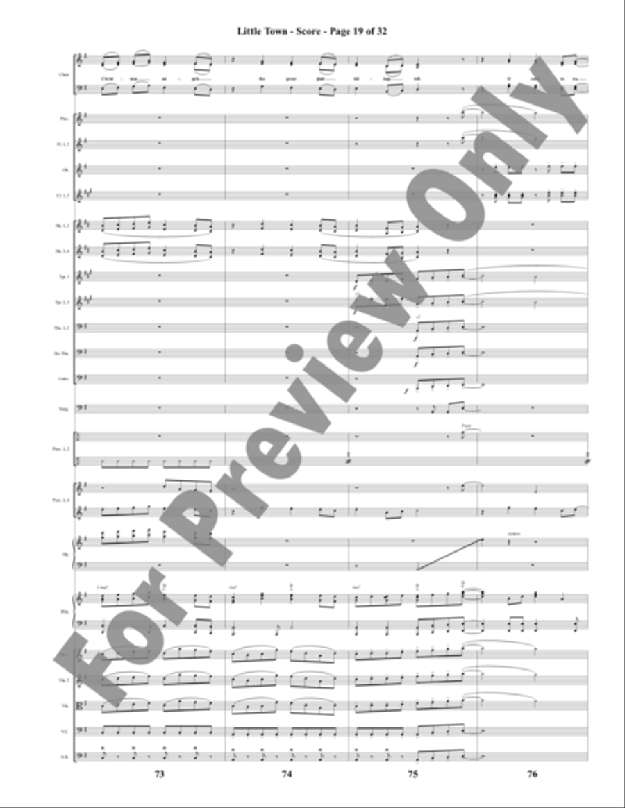 Little Town - Orchestration Little Town - Orchestration Choir scores gallery preview page 20