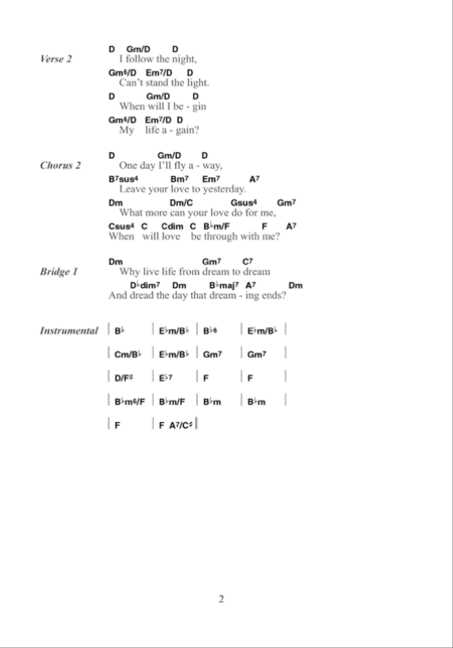 One Day I'll Fly Away Acoustic Guitar scores gallery preview page 2