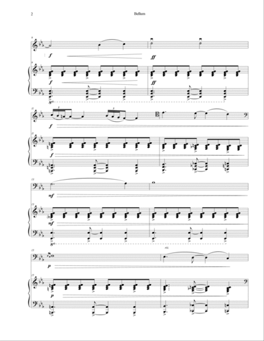 Bellum for Piano and Cello String Duet scores gallery preview page 3