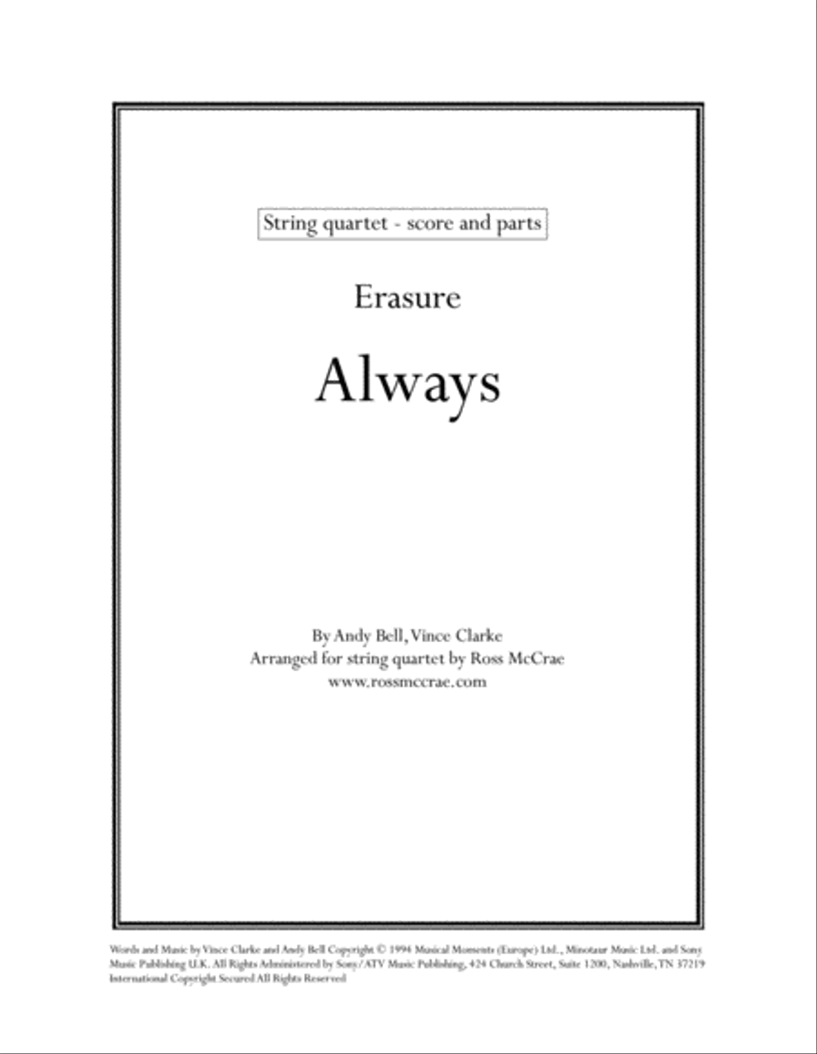 Always String Quartet scores gallery preview page 1