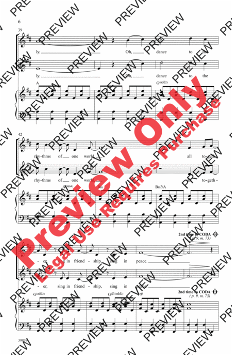 Rhythms of One World 2-Part scores gallery preview page 6