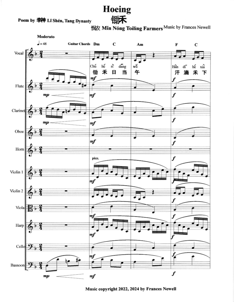 Hoeing-Farming in Hot Sun - Score Only Full Orchestra scores gallery preview page 1