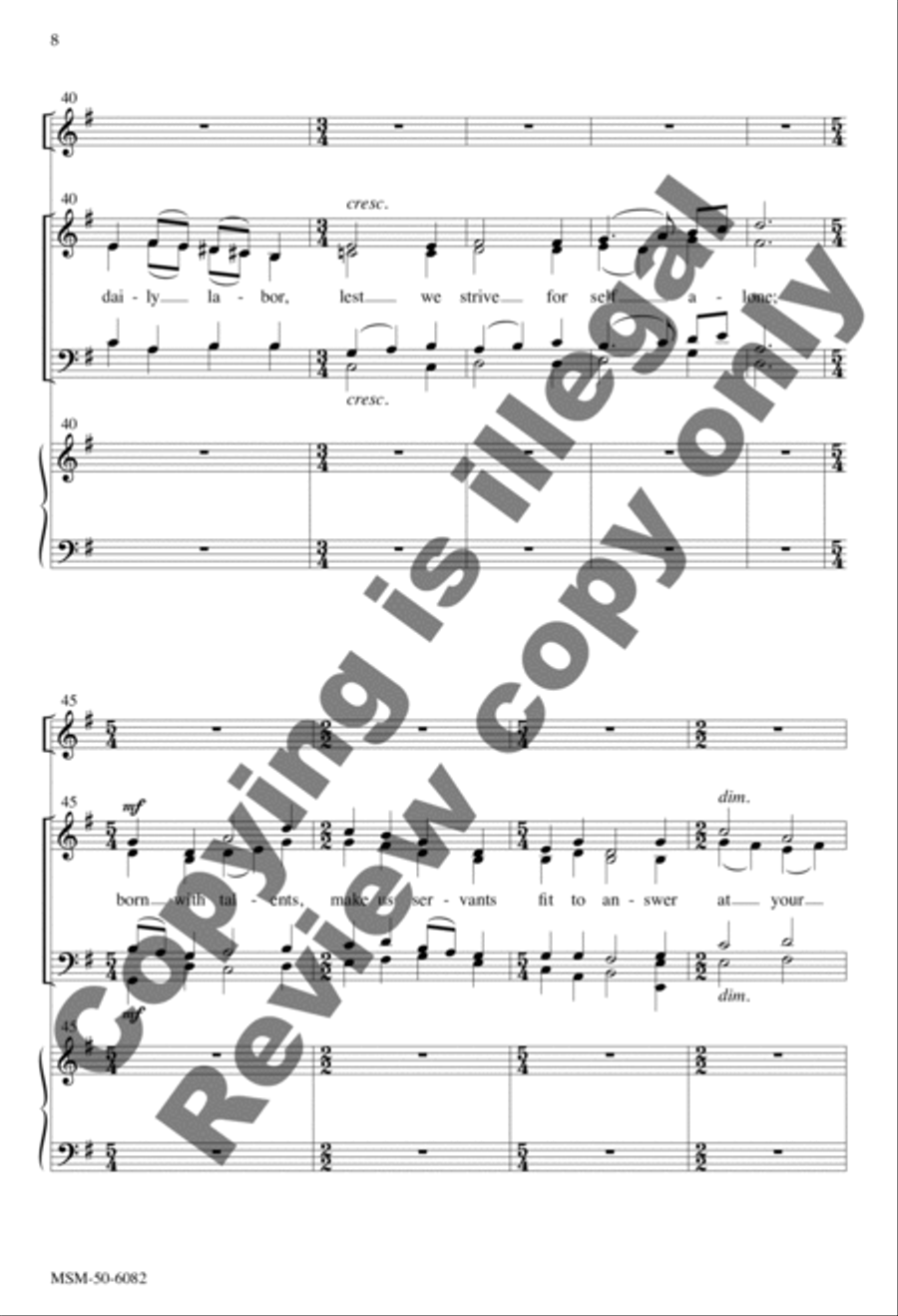 God, Whose Giving Knows No Ending 4-Part scores gallery preview page 8