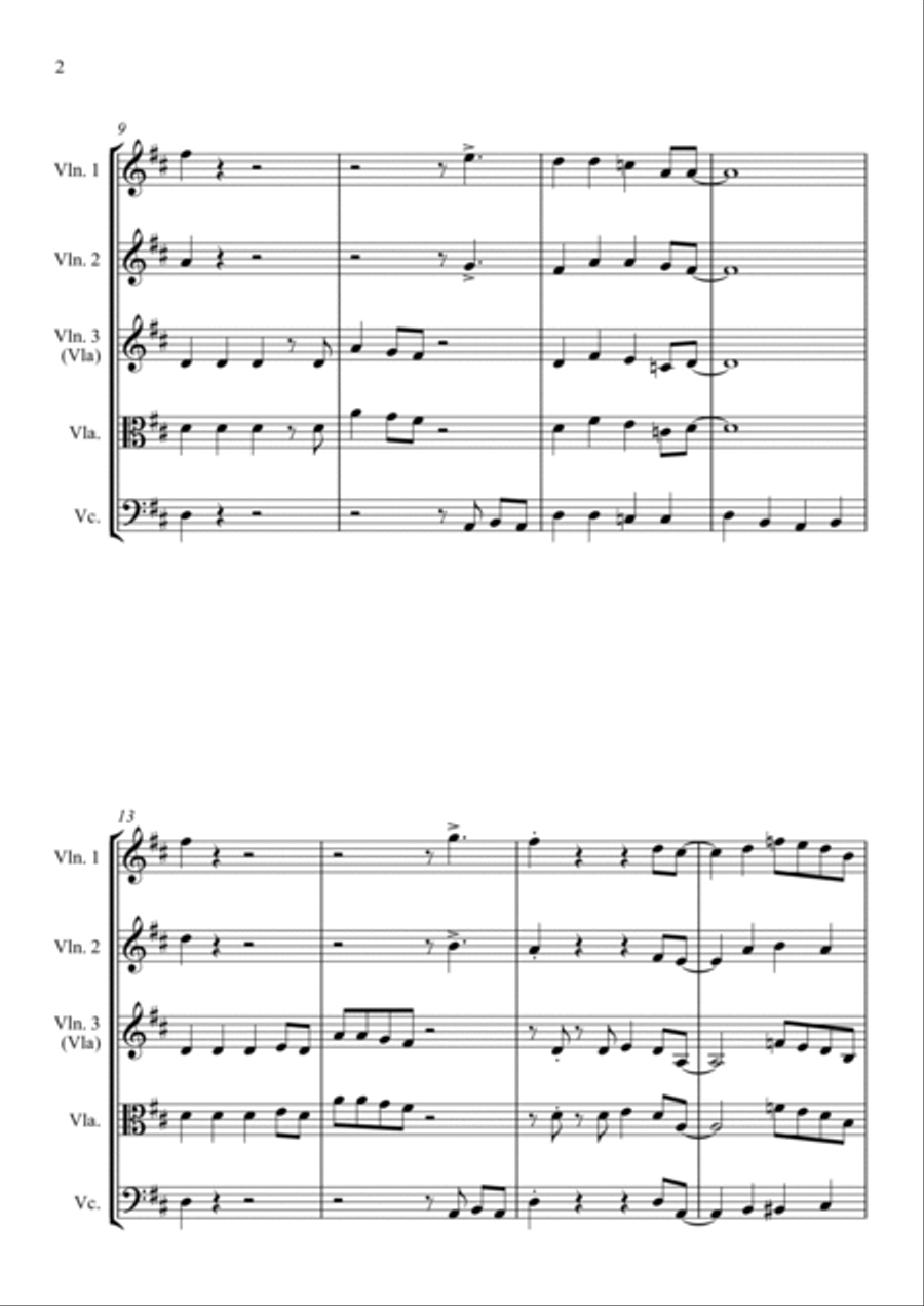 Old Joe Clark - for String Quartet String Quartet scores gallery preview page 3