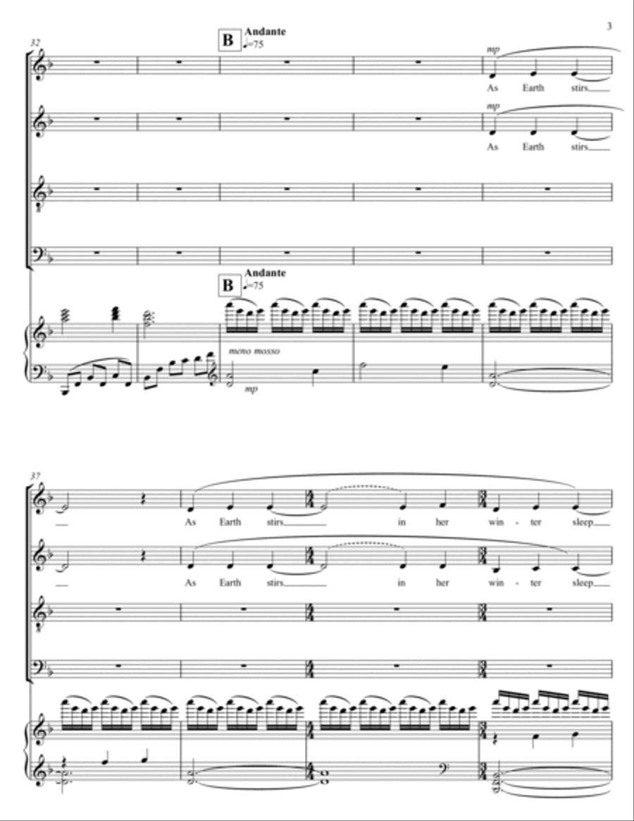 She tells her love She tells her love 4-Part scores gallery preview page 4
