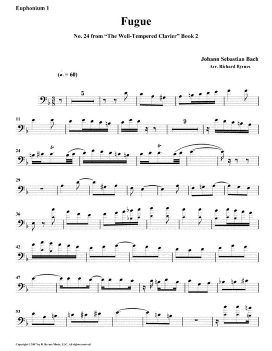Fugue 24 from Well-Tempered Clavier, Book 2 (Euphonium-Tuba Quartet) image number null