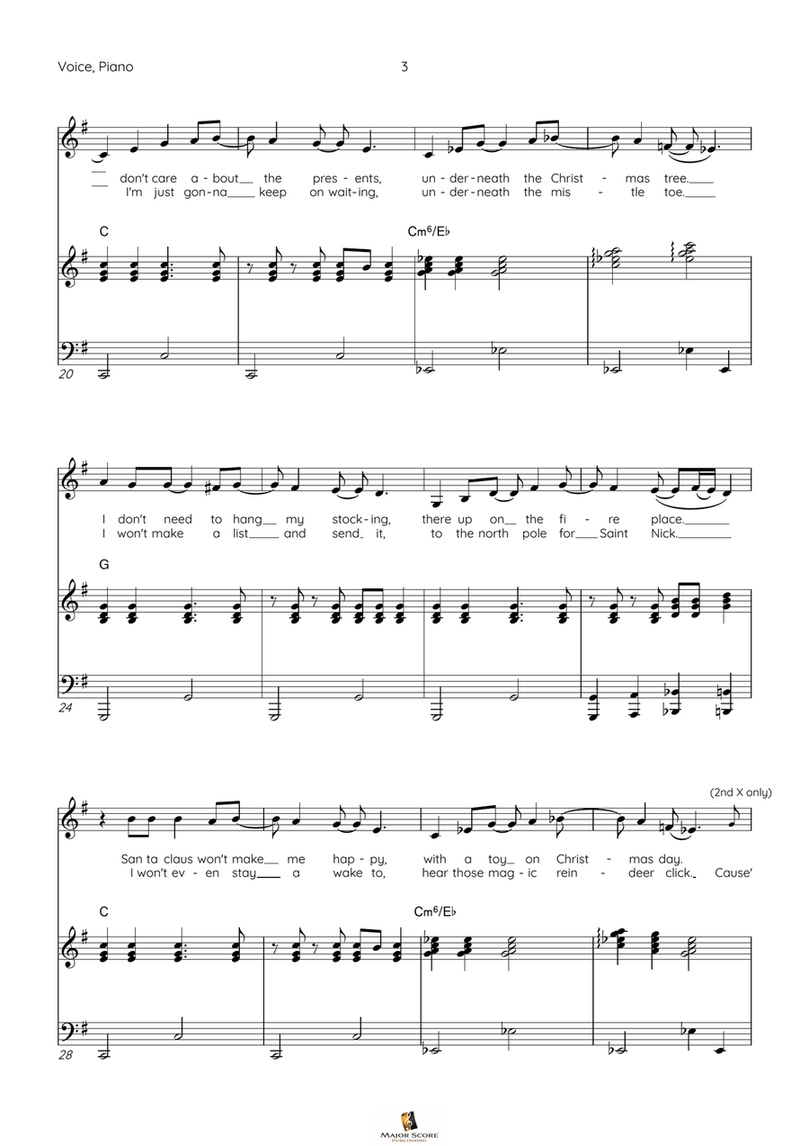 All I Want For Christmas Is You Piano, Vocal scores gallery preview page 4