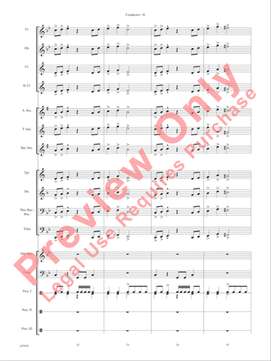 Hooroosh! Concert Band scores gallery preview page 20
