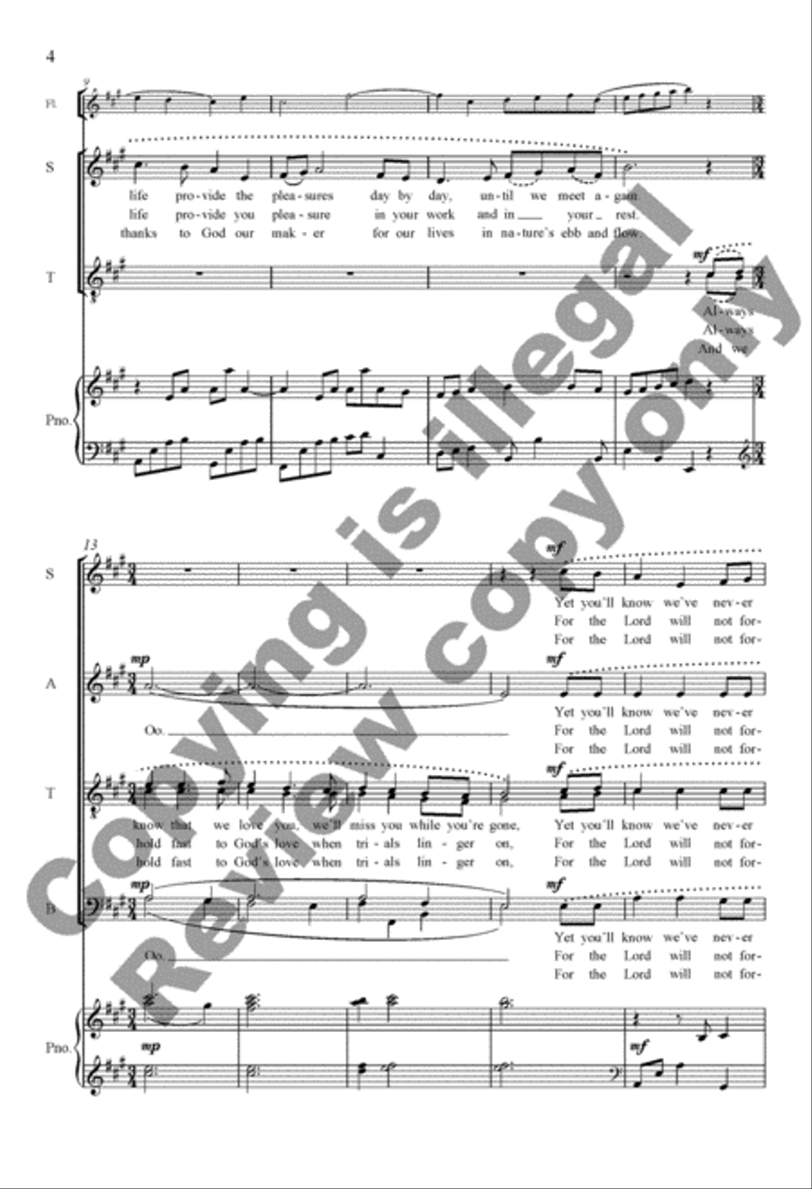 A Fond Farewell A Fond Farewell 4-Part scores gallery preview page 4