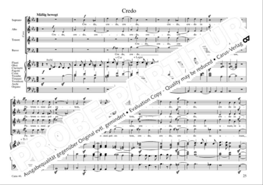 Missa sacra C Minor 4-Part scores gallery preview page 26
