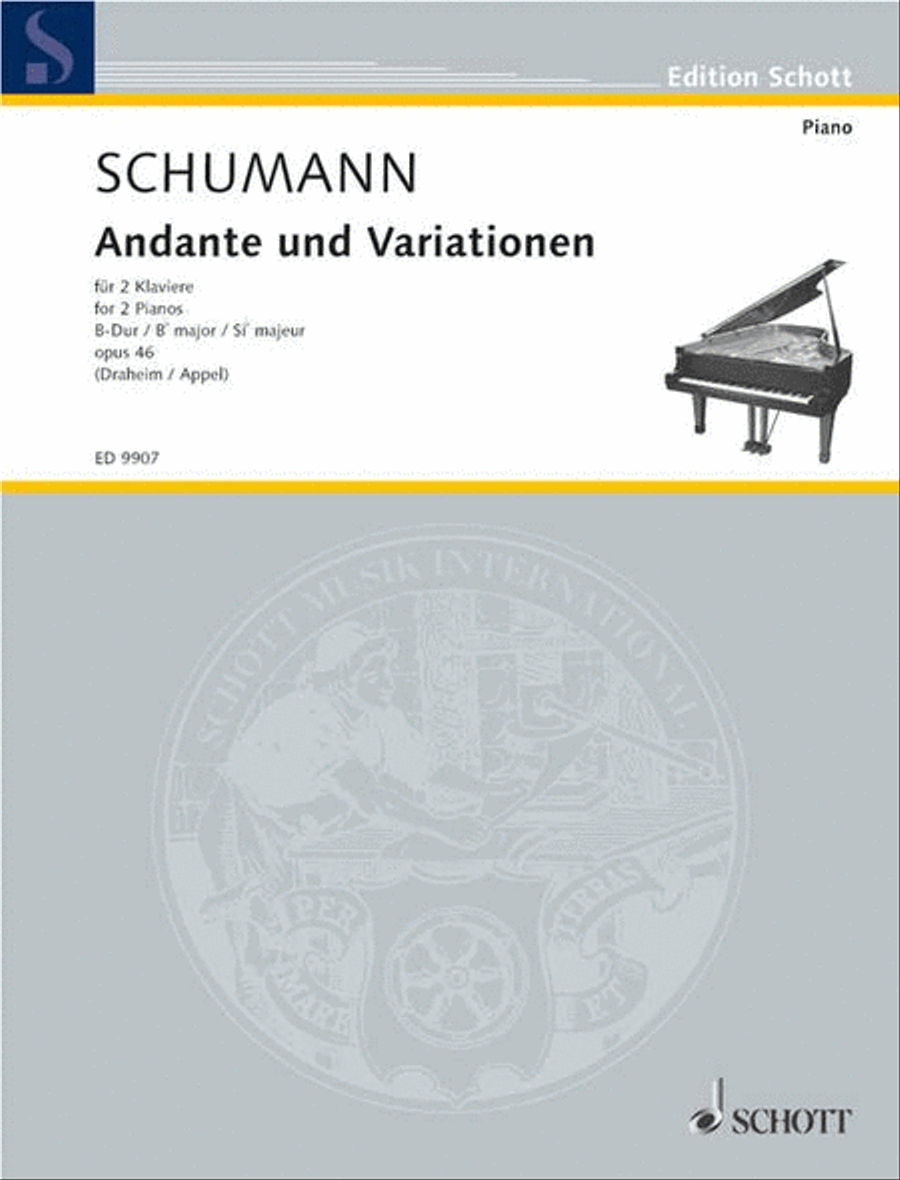 Andante and Variations B flat Major Piano scores gallery preview page 1
