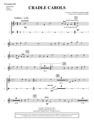 Cradle Carols (from Carols For Choir And Congregation) - Percussion 1 & 2