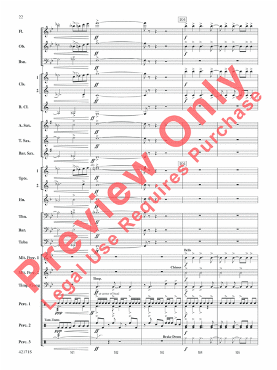 Prelude and Firestorm Concert Band scores gallery preview page 23