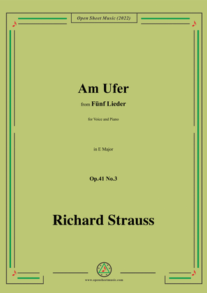Richard Strauss-Am Ufer,in E Major,Op.41 No.3