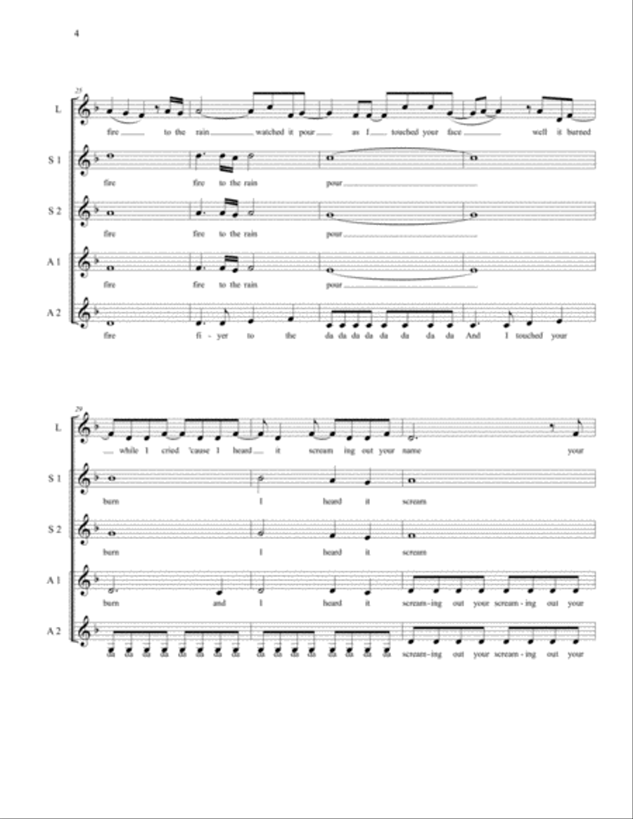 Set Fire To The Rain SSA scores gallery preview page 4