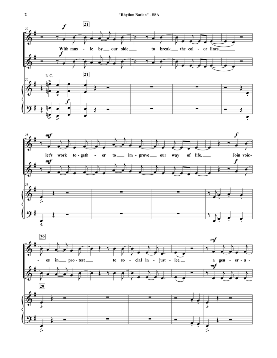 Rhythm Nation Rhythm Nation SSA scores gallery preview page 2