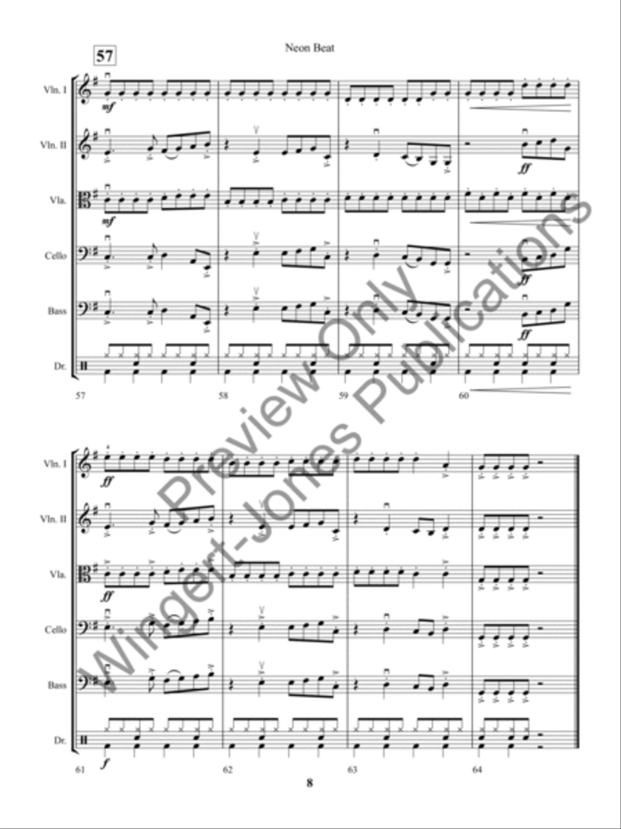 Neon Beat String Orchestra scores gallery preview page 11