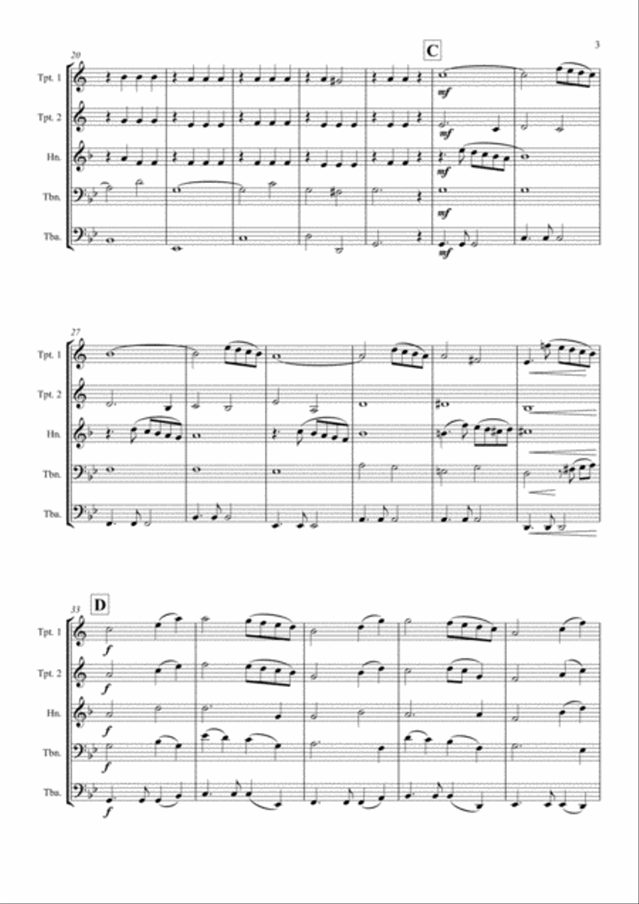 Ave Maria by G. Caccini - Brass Quintet Brass Quintet scores gallery preview page 3