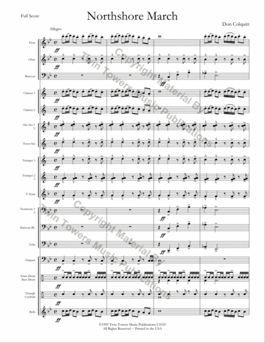 Northshore March Concert Band scores gallery preview page 3