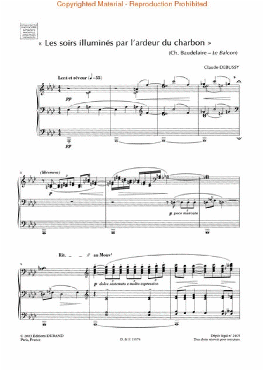Les Soirs illuminés par l'ardeur du charbon Piano scores gallery preview page 2