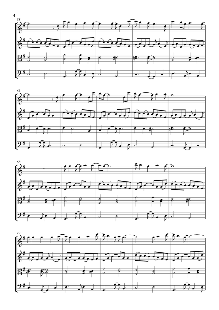 Nightswimming String Quartet scores gallery preview page 4