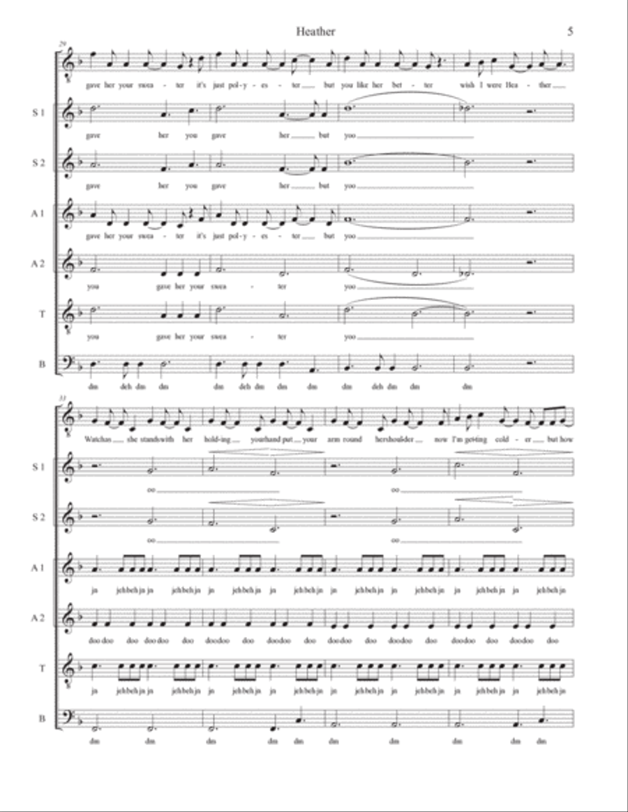 Heather Heather 4-Part scores gallery preview page 5