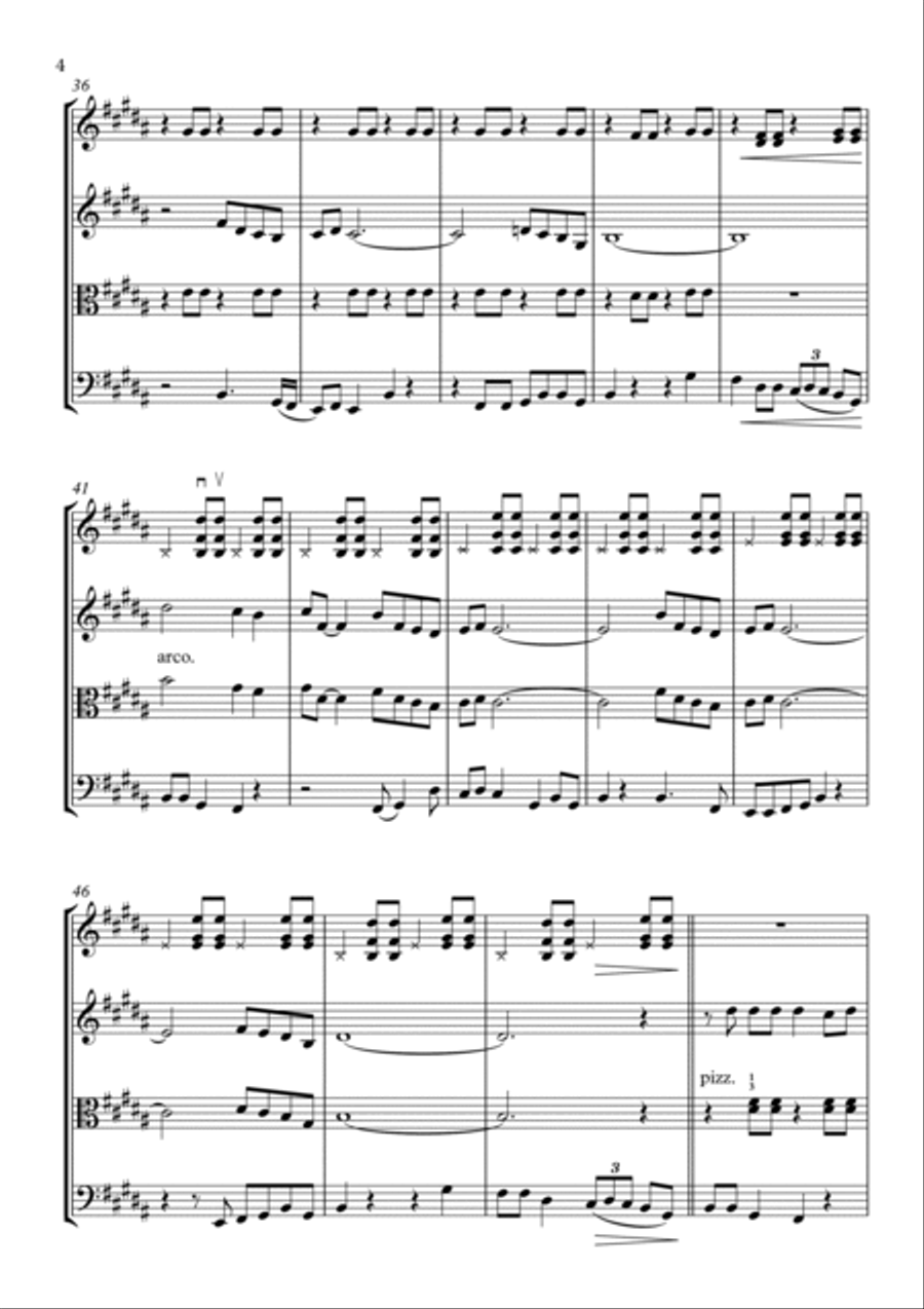 Don't Worry, Be Happy Don't Worry, Be Happy String Quartet scores gallery preview page 4