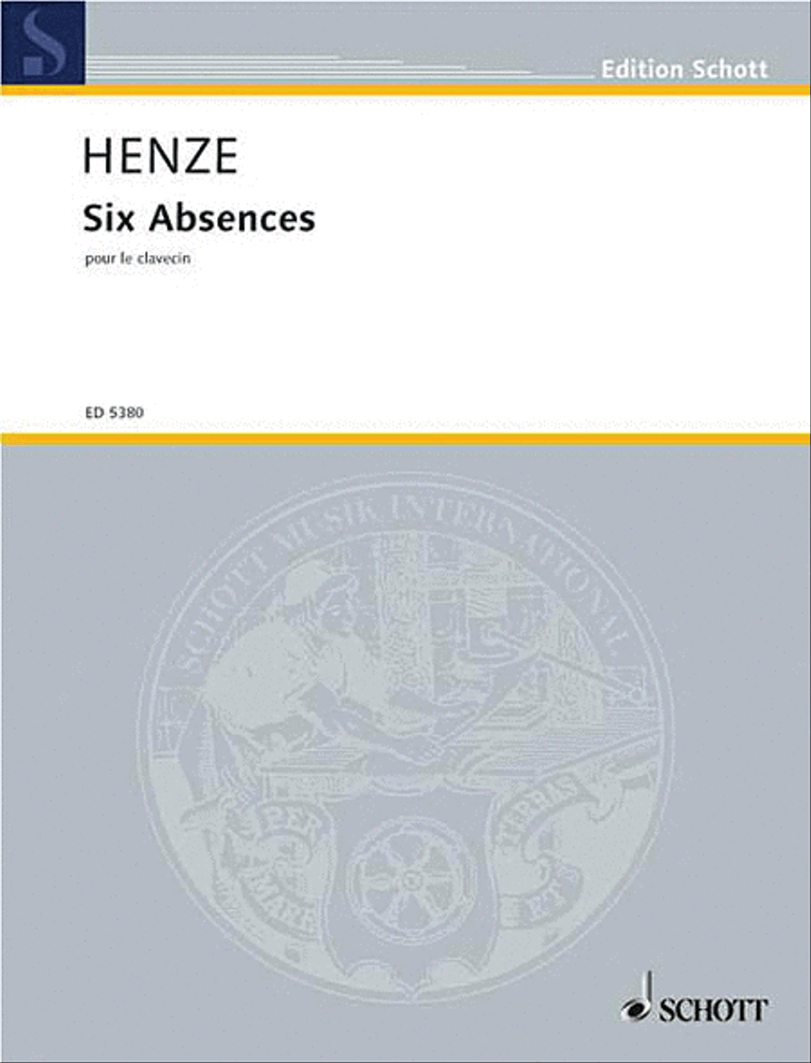 6 Absences 6 Absences Harpsichord scores gallery preview page 1