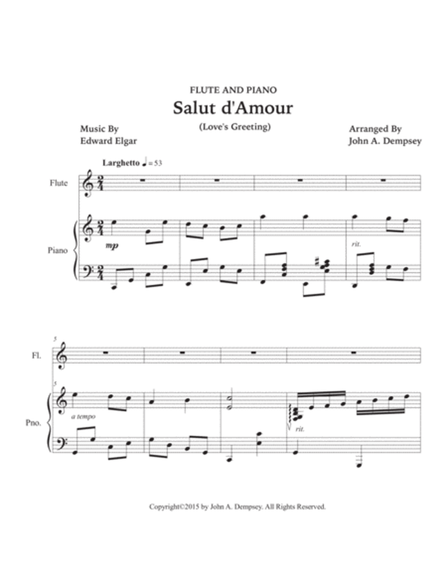 Salut d'Amour (Love's Greeting): Flute and Piano image number null