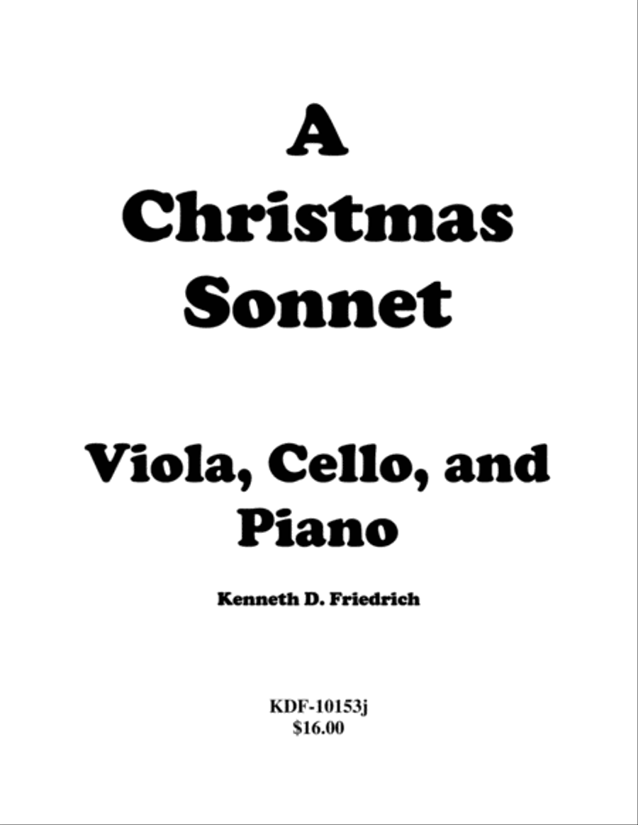 A Christmas Sonnet - Duet and Piano String Duet scores gallery preview page 1