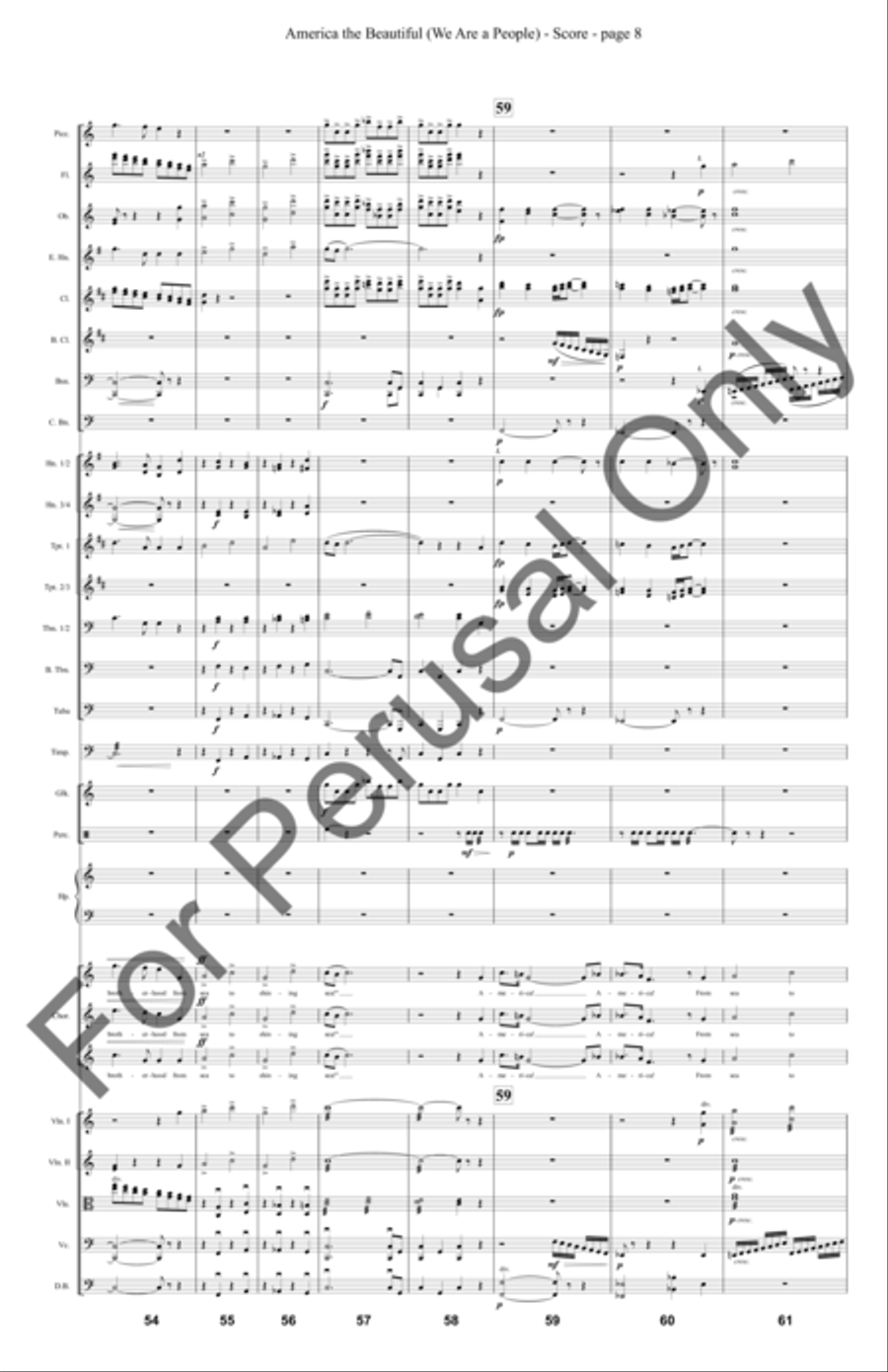 America the Beautiful (Orchestra Score/Parts) Choir scores gallery preview page 9